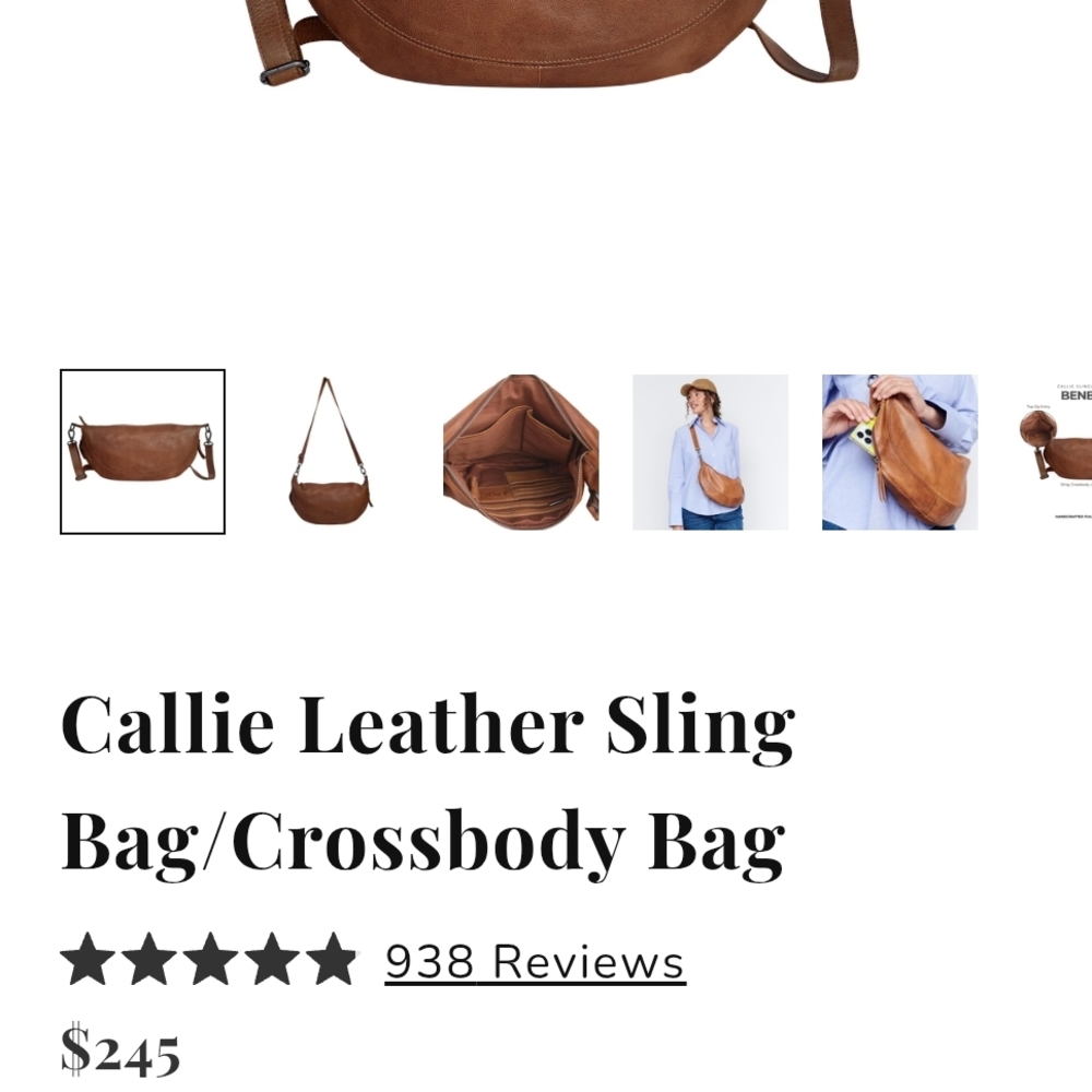 Latico Brown Leather Crossbody Bag - Picture 2 of 15